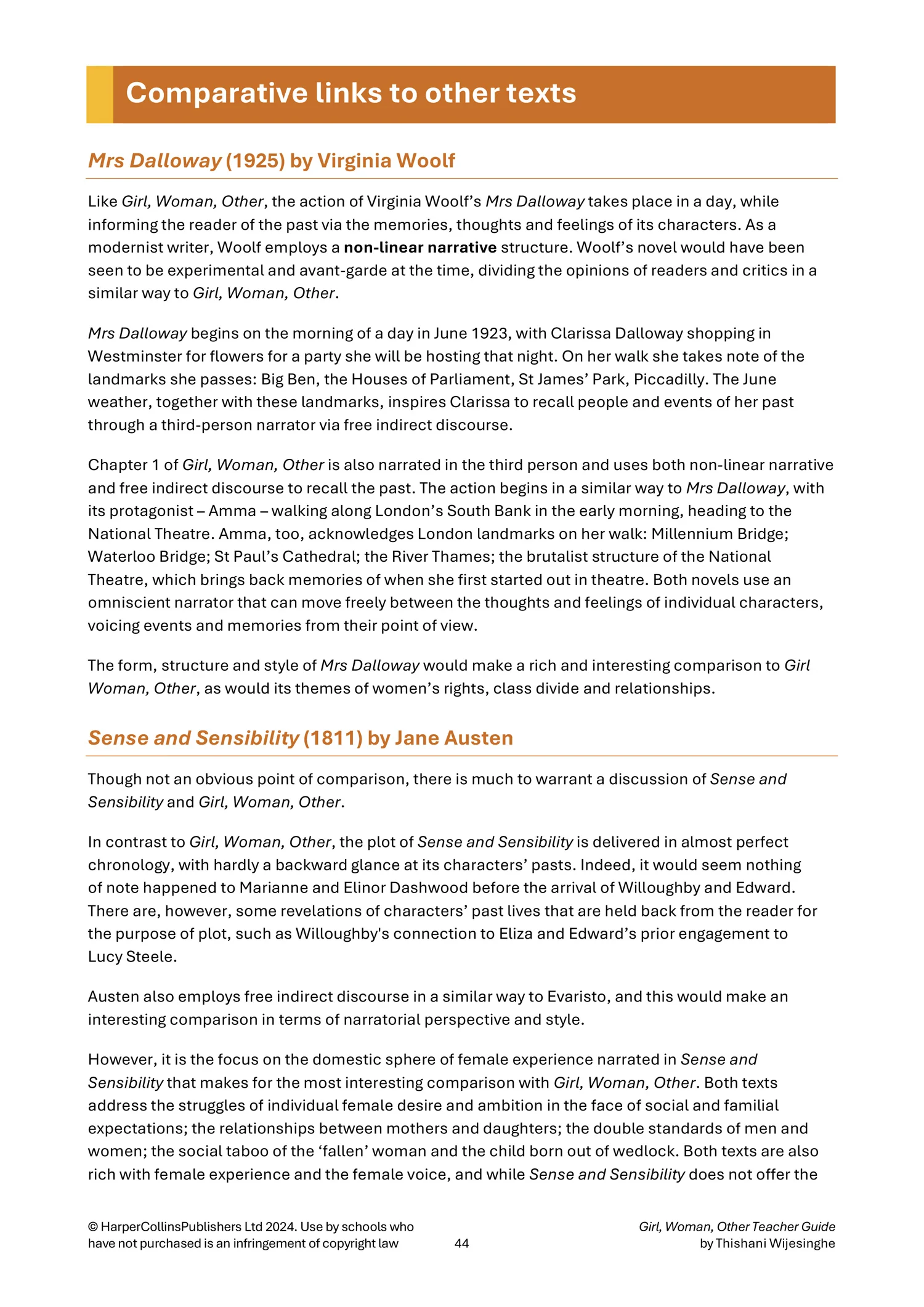 Collins A Level Set Text Teacher Guides - Girl, Woman, Other Teacher Guide: (Download First edition) - Image 13