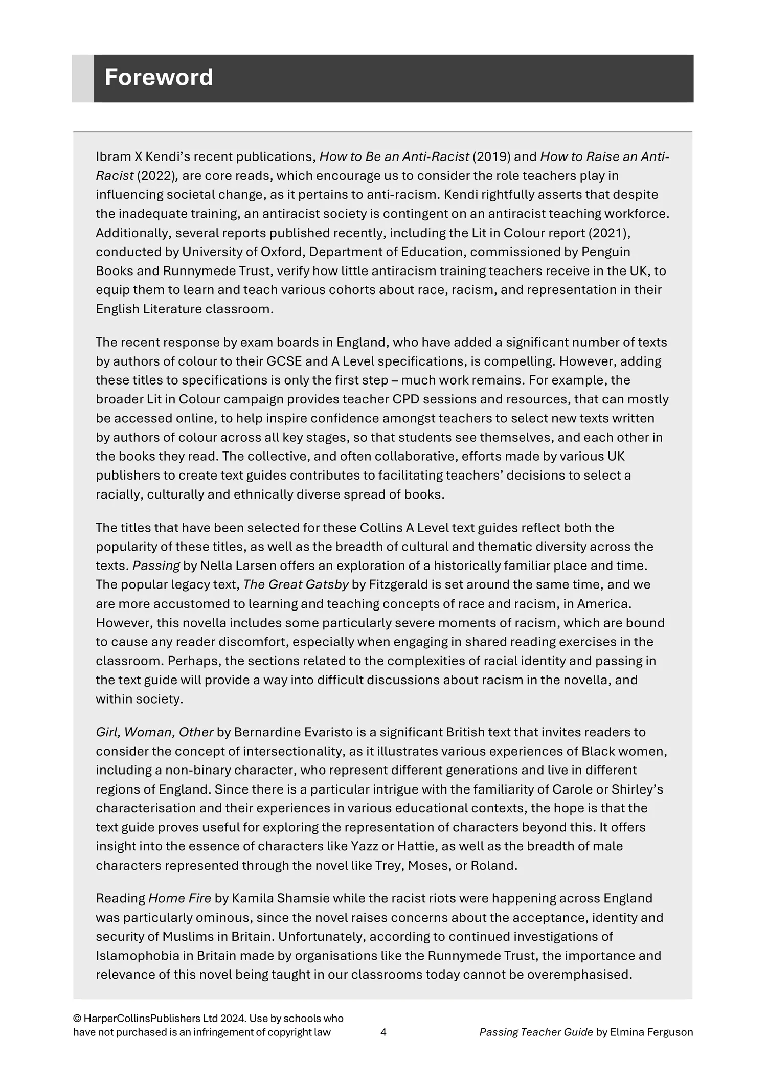 Collins A Level Set Text Teacher Guides - Passing Teacher Guide: (Download First edition) - Image 4