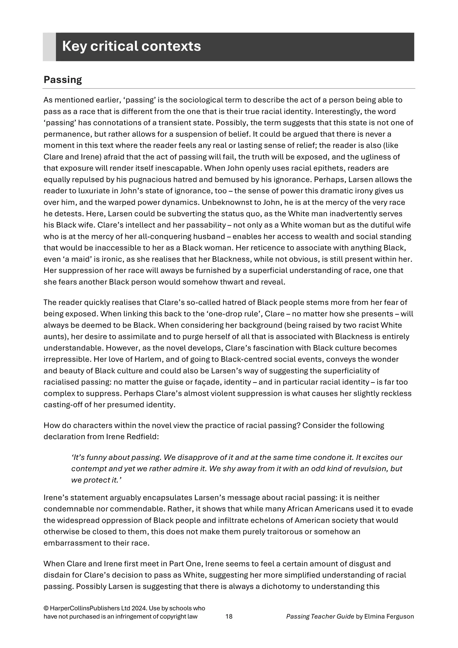 Collins A Level Set Text Teacher Guides - Passing Teacher Guide: (Download First edition) - Image 8