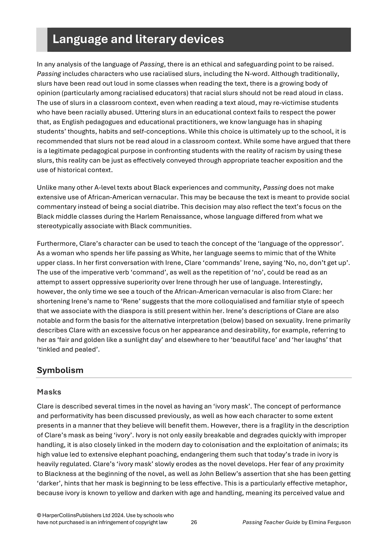 Collins A Level Set Text Teacher Guides - Passing Teacher Guide: (Download First edition) - Image 9